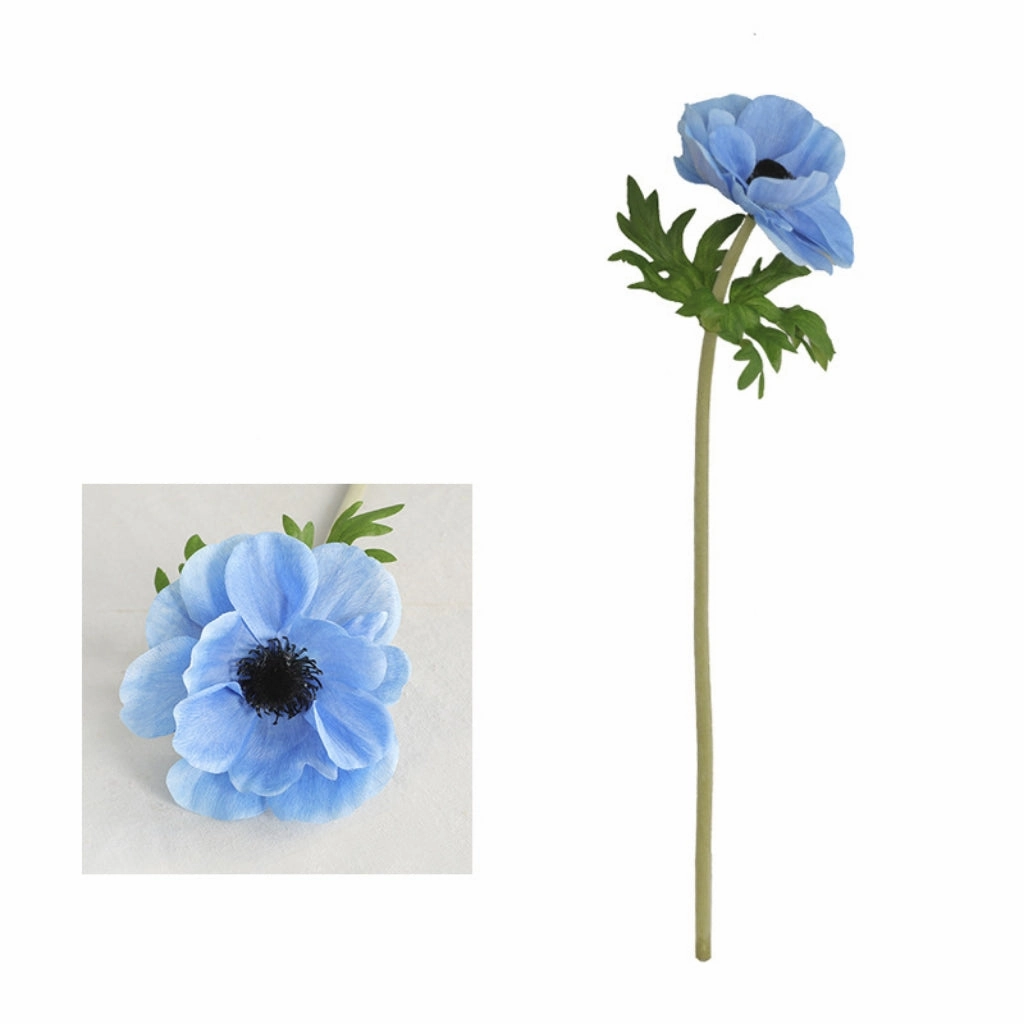 Windflower Artificial Silk Flower 48cm Stem Blue WINDFLOWER008,dried artificial flower