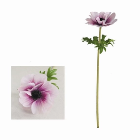 Windflower Artificial Silk Flower 48cm Stem Purple WINDFLOWER007,dried artificial flower