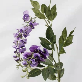 Wisteria Artificial Silk Flower Stem Purple WISTERIA004,dried artificial flower