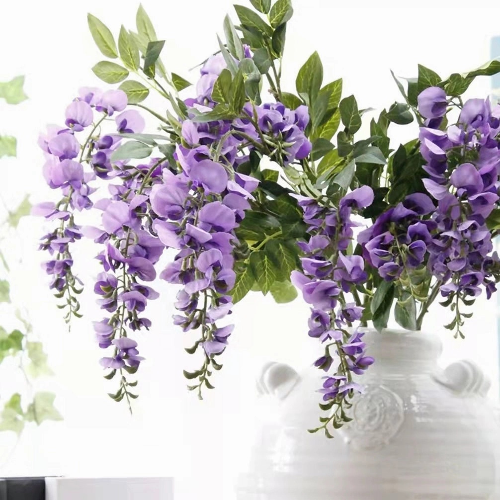 Wisteria Artificial Silk Flower Stem Purple WISTERIA004