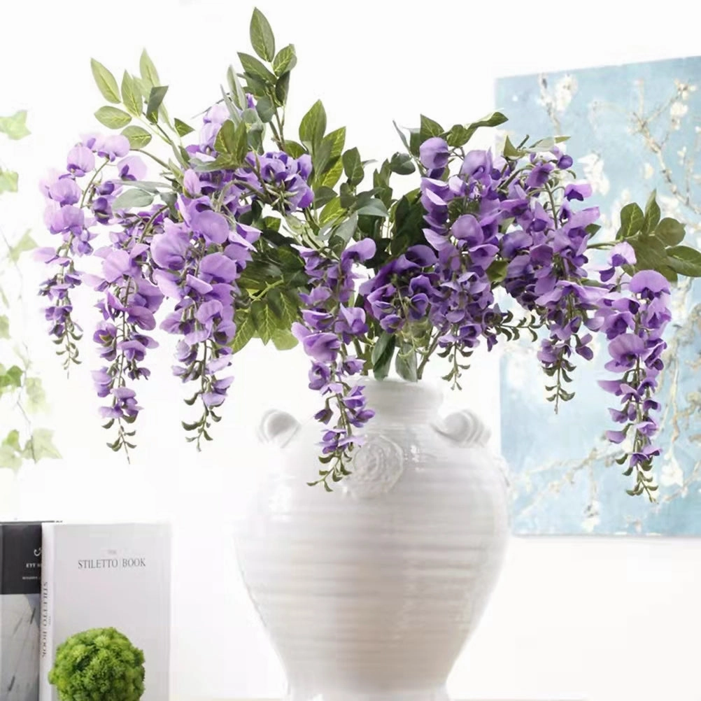 Wisteria Artificial Silk Flower Stem Purple WISTERIA004