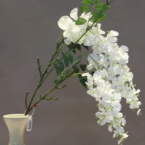 Wisteria Artificial Silk Flower Stem White WISTERIA001,dried artificial flower