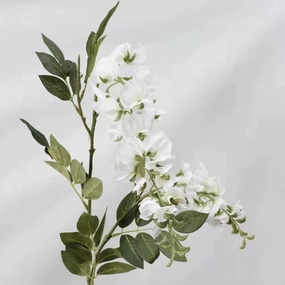 Wisteria Artificial Silk Flower Stem White WISTERIA003,dried artificial flower
