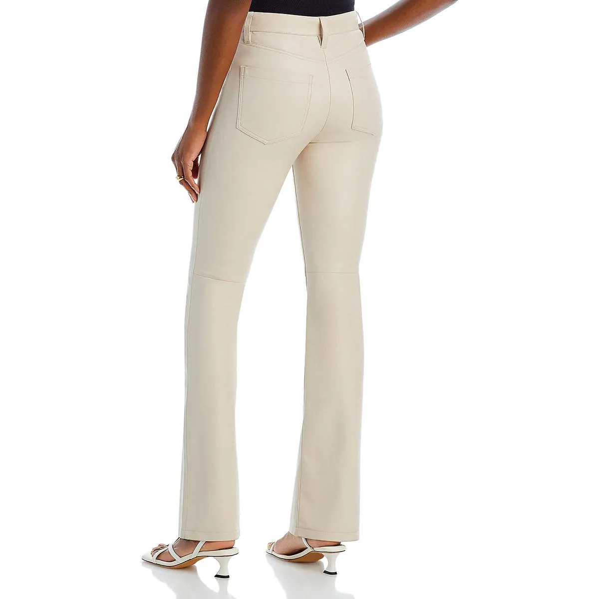 Damen Kunstleder Casual Knöchelhose