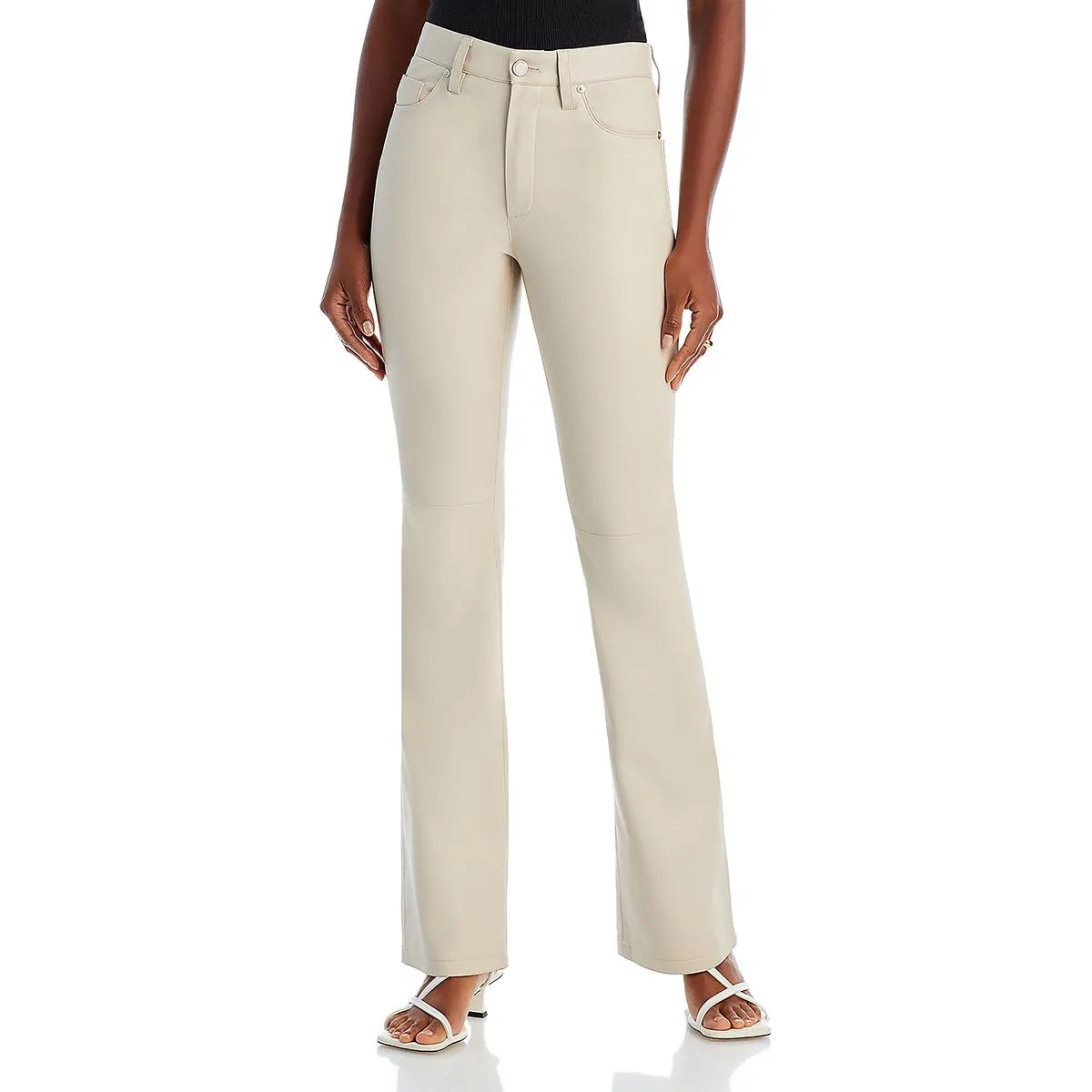 Damen Kunstleder Casual Knöchelhose