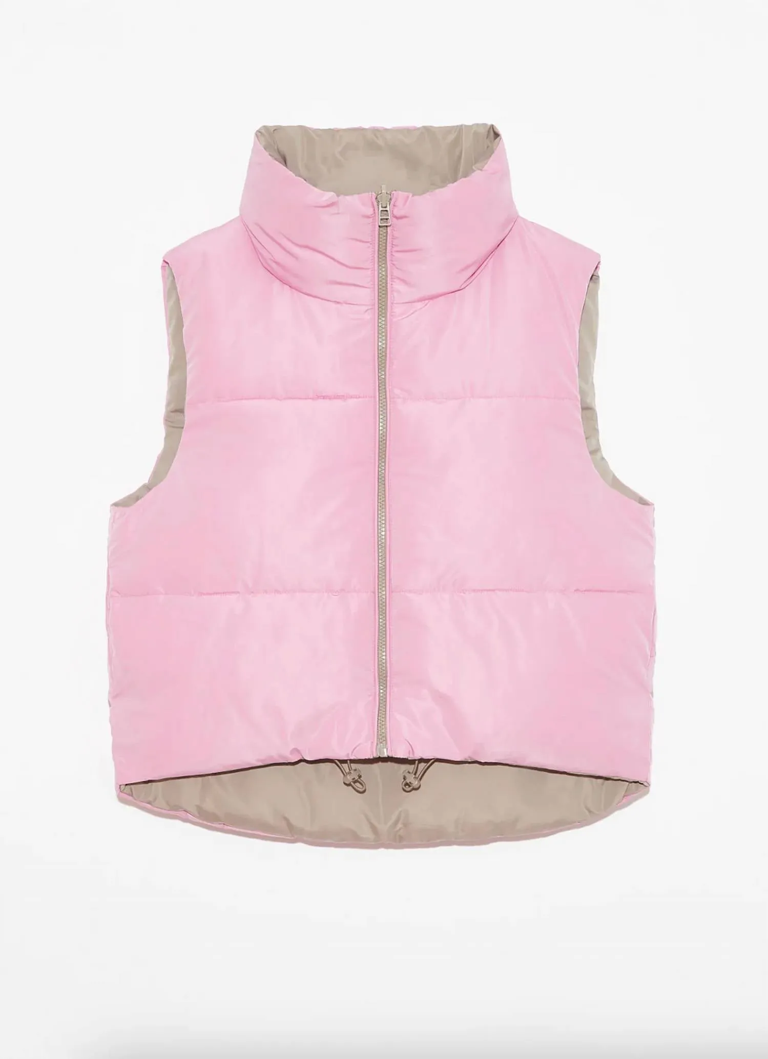 Reversibler Kiki-Damen-Pufferweste in Primi Pink/Mink