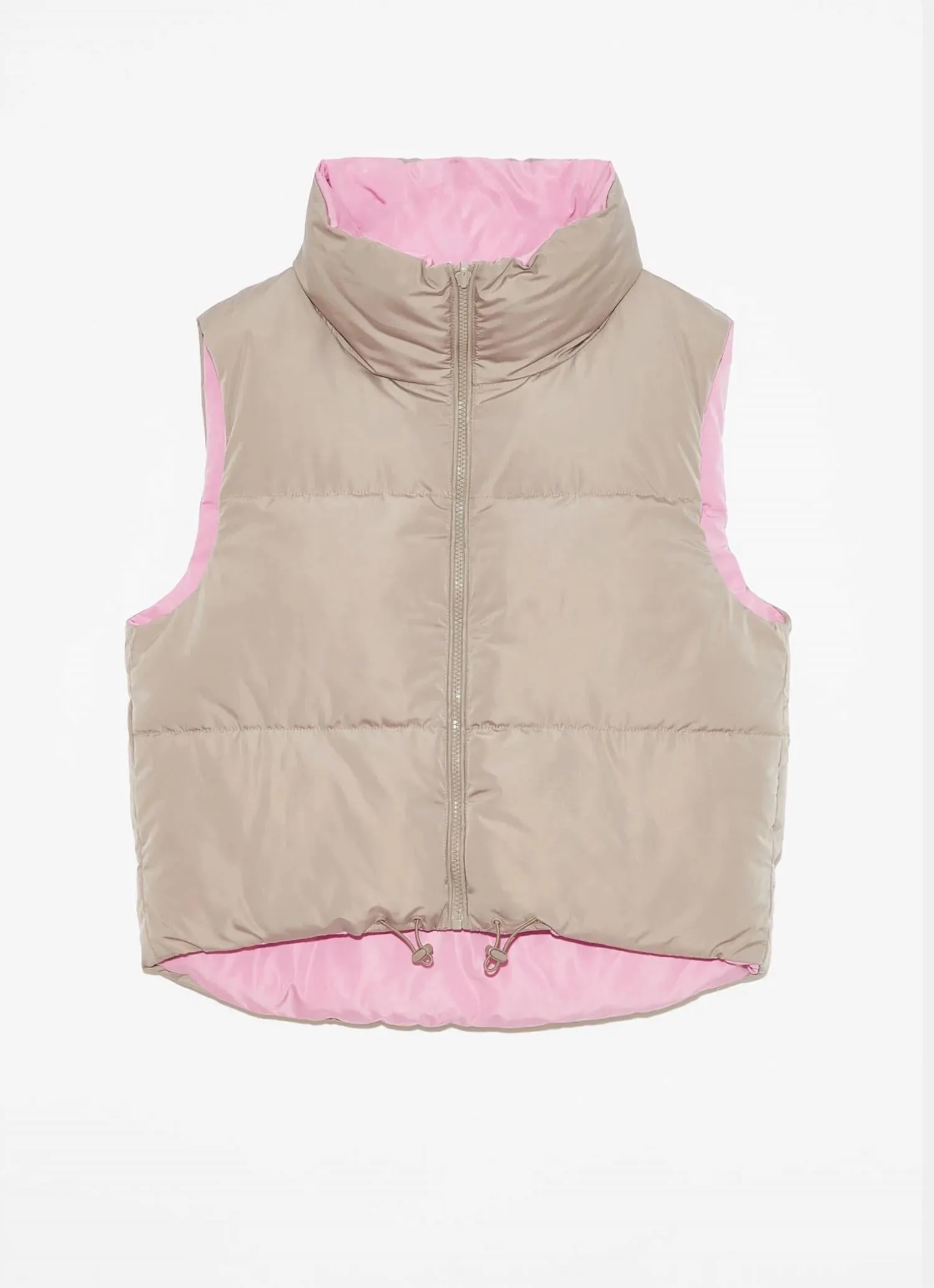 Reversibler Kiki-Damen-Pufferweste in Primi Pink/Mink