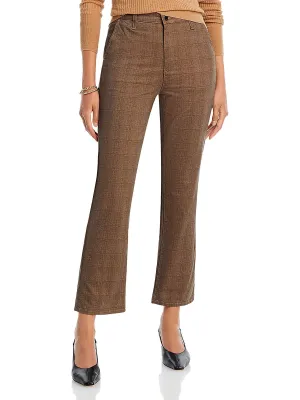 Damen Karo Crop-Schlaghose