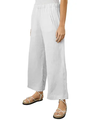 Damen Leinen Crop-Hose