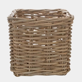 Woven Wood Medium Square Planter Basket,garden field mower