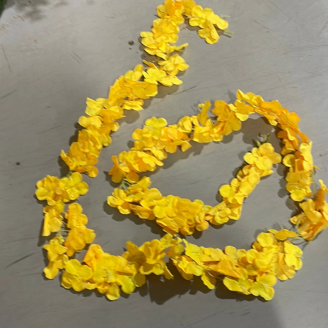 Yellow Hanging Garland Wisteria Single Strand 2.2m realistic flower bouquet  