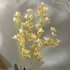 Yellow oncidium orchid silk flower (White) artificial flower bouquet  