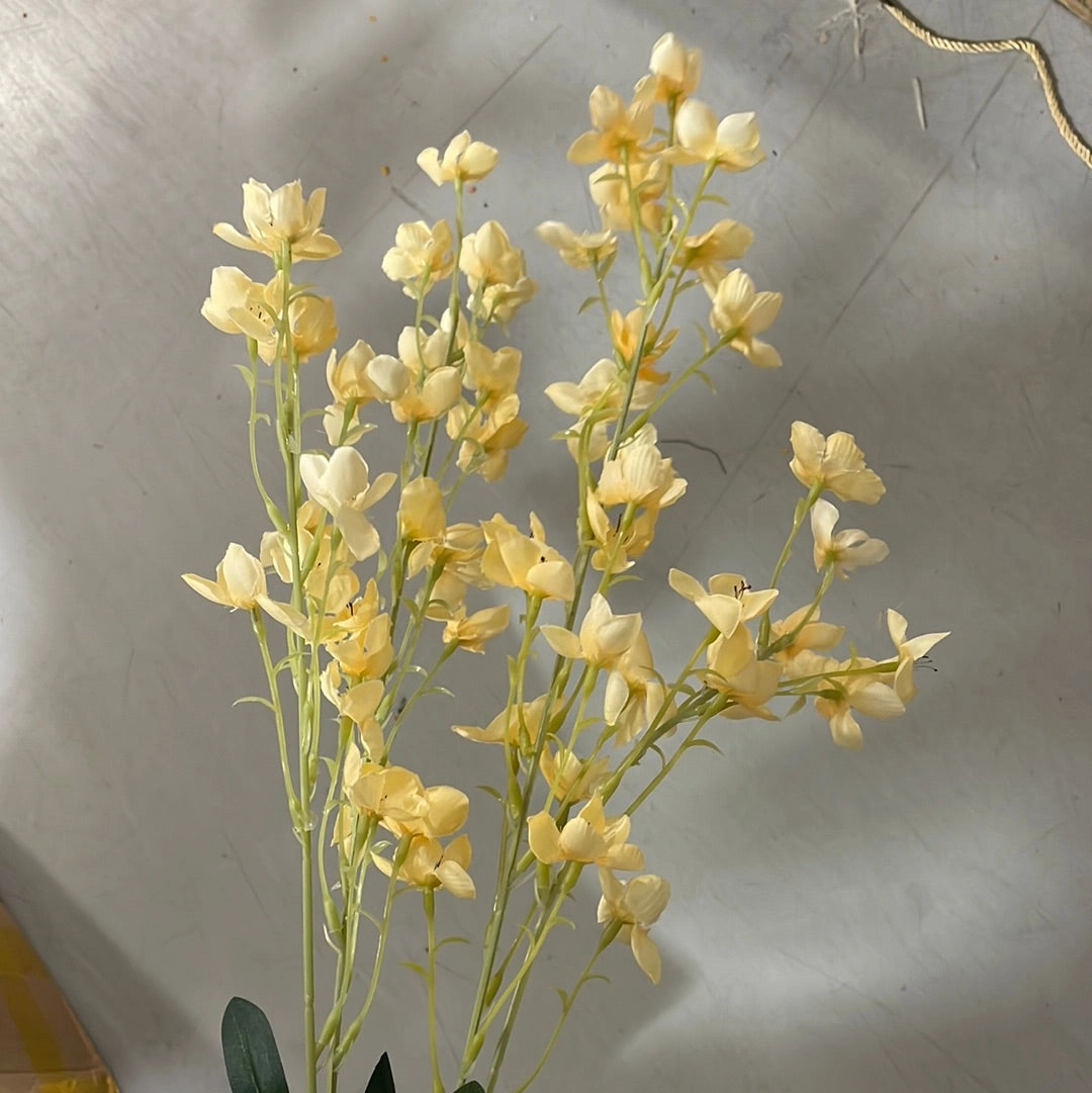 Yellow oncidium orchid silk flower (White) artificial flower bouquet  