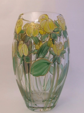 yellow rose vase,classic table vase