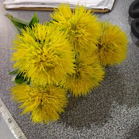 Yellow trick dianthus filler Pom (bundle of 10) artificial flower bouquet  