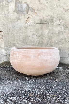 Yumiko Unglazed Bowl Large,indoor flower container