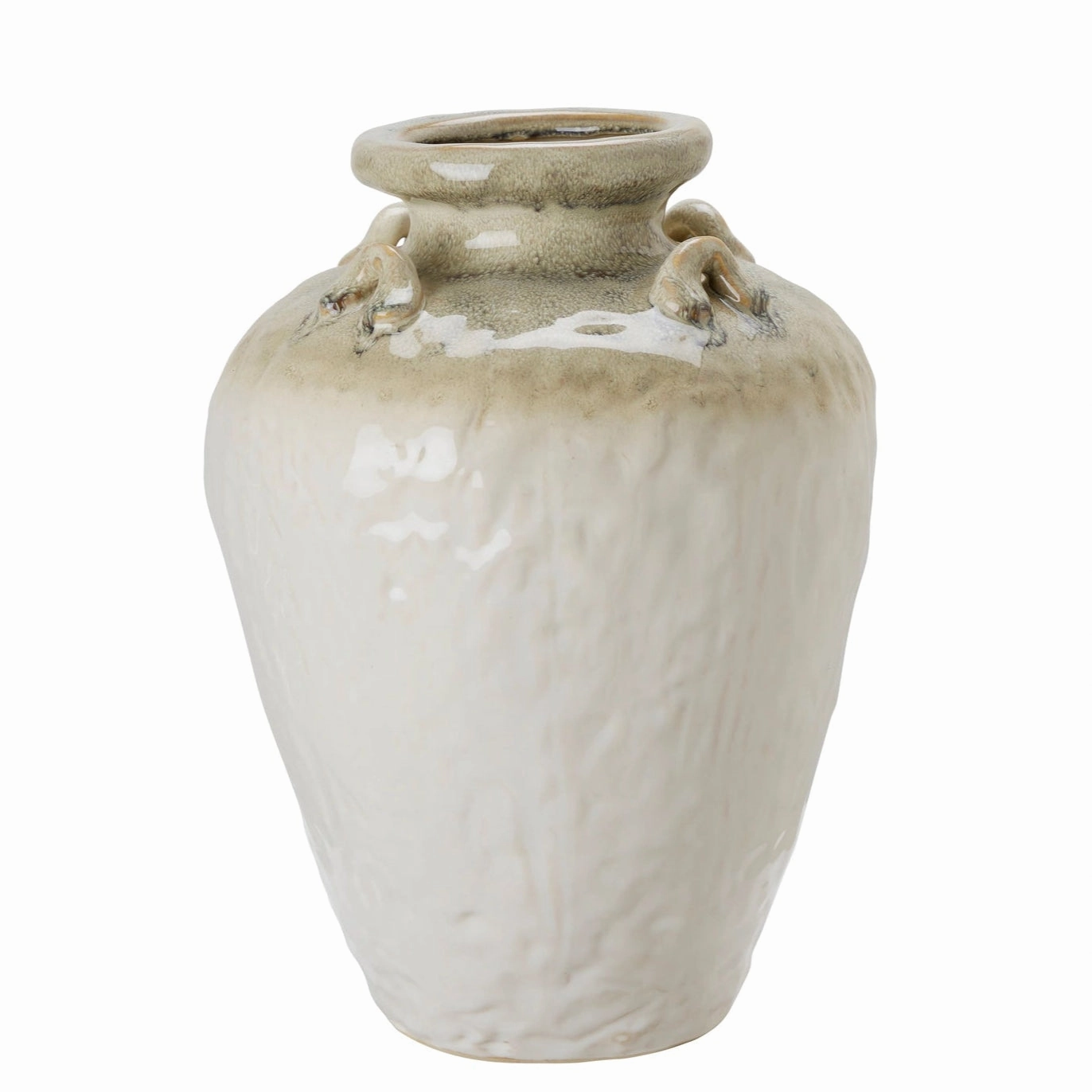 Zara Beige Melange Stoneware Glazed Vase 35cm,hand-painted ceramic vase
