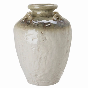 Zara Beige Melange Stoneware Glazed Vase 43cm,hand-painted ceramic vase