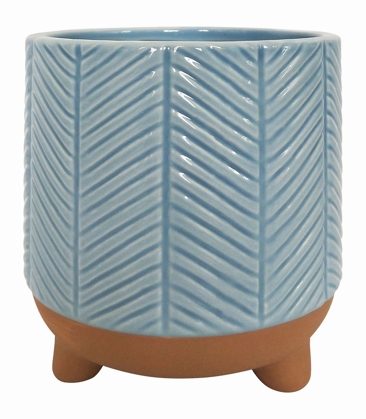 Zari Planter - Dusty Blue,terracotta plant pot