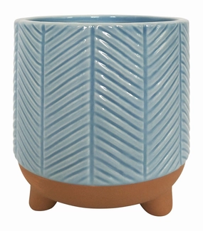 Zari Planter - Dusty Blue,terracotta plant pot